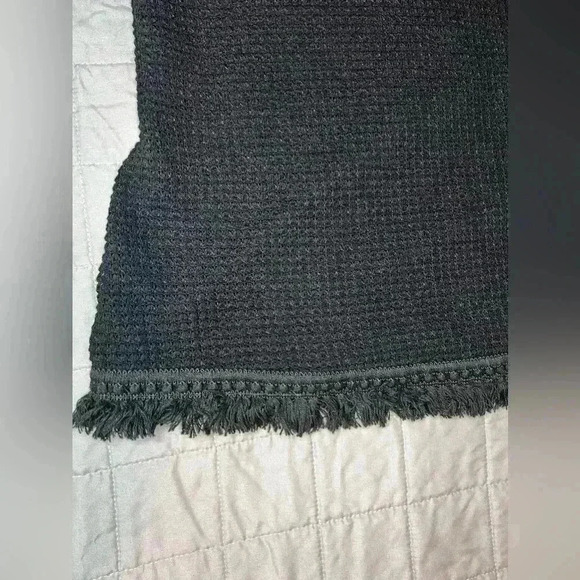 SHEIN Set Lune Tank Top And Fringe Trim Shorts Color Black Size Large - Picture 9 of 9